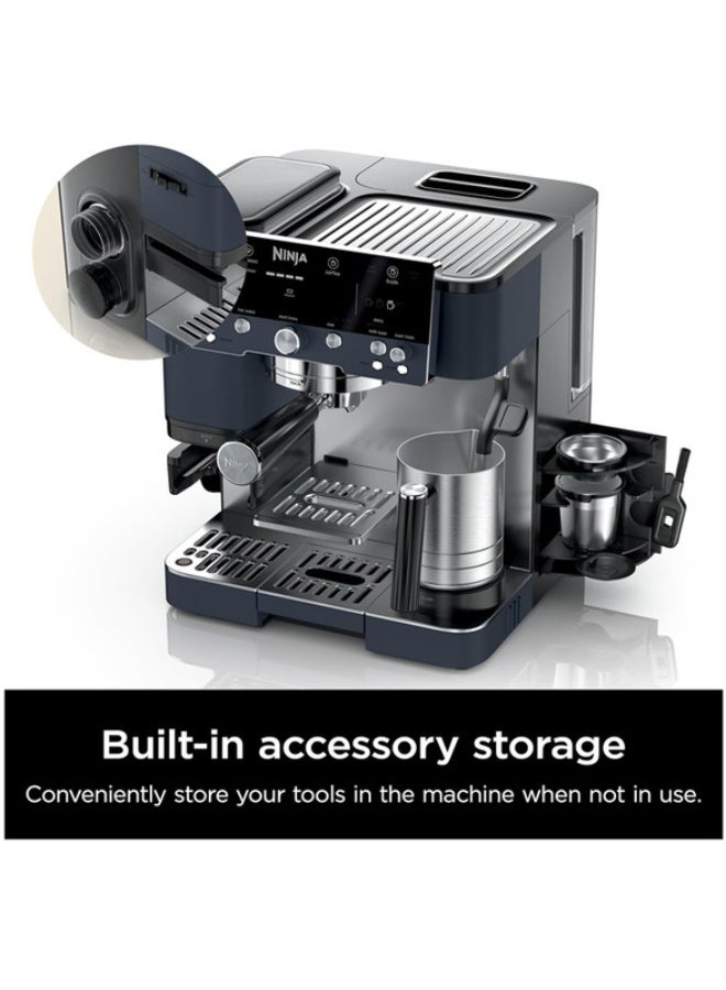 Ninja Luxe Cafe Manual Espresso Machine, Cyberspace ES601CYANZ 2 L 1650 W ES601CYANZ Cyberspace - Image 2