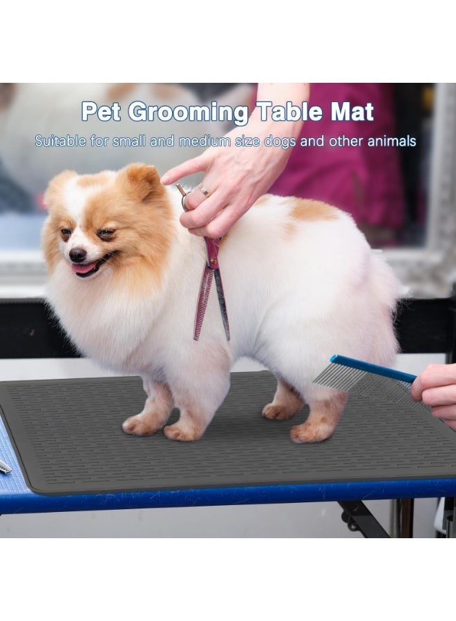 Dog Grooming Table Mat Pad Non Slip, Multipurpose Soft Pet Grooming Table Mats at Home, 28 x 19.7 Inch Silicone Durable Anti-Fatigue Groomer Mats Paw Protection Easy-Clean Cat Dog Bath Mat - Image 4