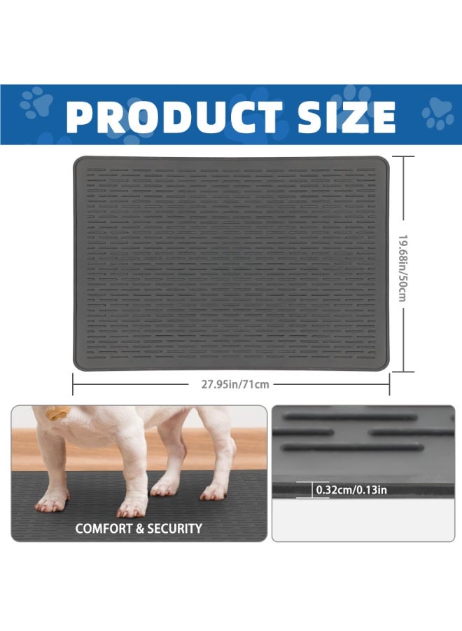 Dog Grooming Table Mat Pad Non Slip, Multipurpose Soft Pet Grooming Table Mats at Home, 28 x 19.7 Inch Silicone Durable Anti-Fatigue Groomer Mats Paw Protection Easy-Clean Cat Dog Bath Mat - Image 2