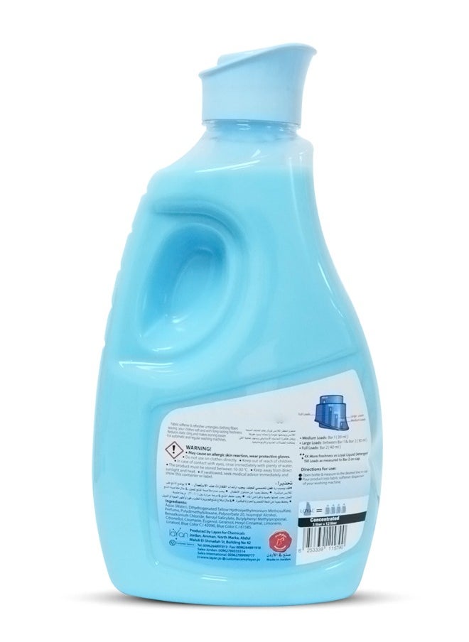 loyal Fabric Softener & Freshener Concentrated, Blue Petals 150Washes 2x3000ml  - Image 2