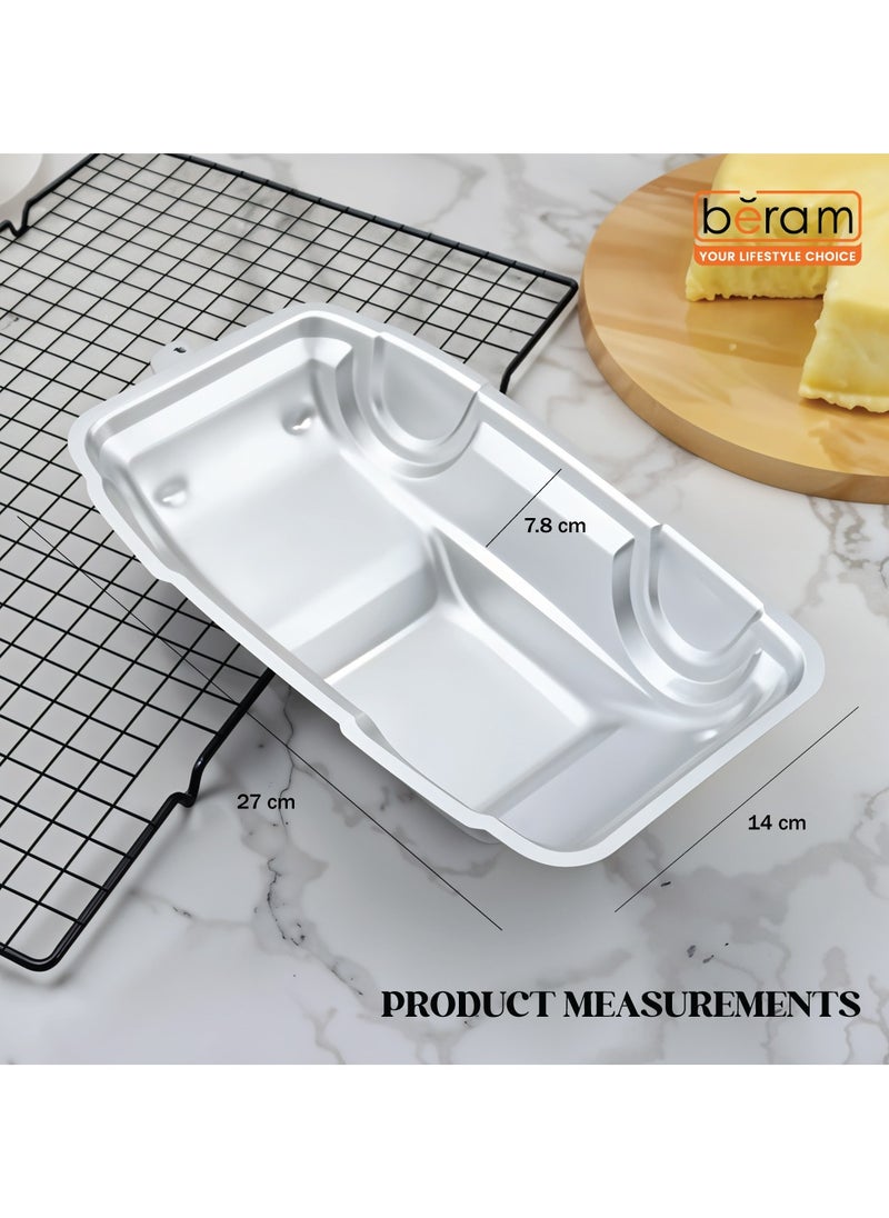 3D Car-Shaped Cake Moulds, Baking Tray, Cake Pan, Food Grade Aluminium, 3D Baking Mould, Bakeware And Cookware, Non-Stick Surface, Silver