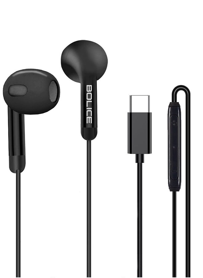 BOLICE - USB C Headphones Compatiable with Google Pixel 7 Pro USB C In-Ear Headphones with Microphone Volume Control and Pure Sound Black - Image 1