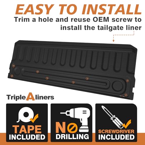 TripleAliners Truck Mat Compatible with 2009-2018 Ram 1500 & 2009-2026 Ram 2500/3500 & 2019-2024 1500 Classic Standard Tailgate Accessories, Tailgate Mat Custom Fit All Weather Protection Pickup Liner - Image 3