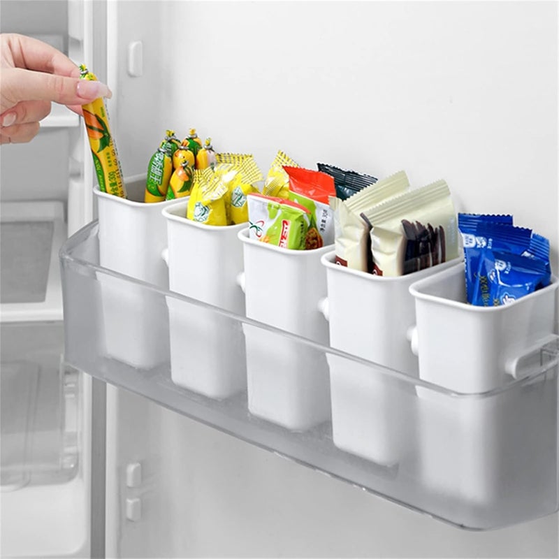 Ameedarshan Rubber Fridge Side Door Organizer Refrigerator Side Door Bins Kitchen Fridge Food Organizer Bin Home Organizer Case For Vegetables Fruit Set Of 3 Pcs multicolour - Image 1