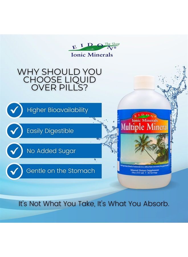 Eidon Ionic Minerals Eidon Multiple Minerals Supplement - Minerals for Water, Liquid Vitamins, All-Natural, Bioavailable, Ionic, Vegan, Gluten-Free, No Additives or Preservatives - 18 Ounce Bottle - Image 3