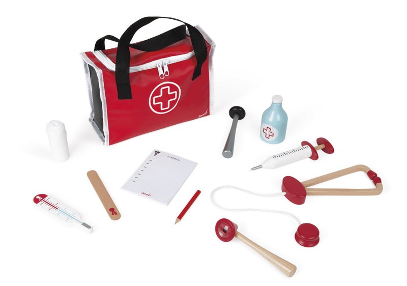 Janod Doctors Suitcase Play Set with 10 Accessories Ages 3 J06513 - Image 3