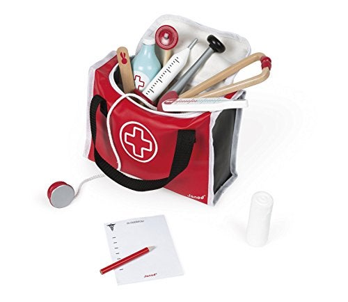 Janod Doctors Suitcase Play Set with 10 Accessories Ages 3 J06513 - Image 5