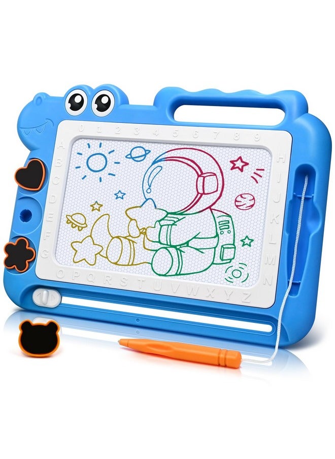 AiTuiTui - Magnetic Drawing Board Toddler Toys Gift For 2 3 Year Old Girls Boys Sketch Writing Doodle Pad Age 2 4 Travel Games Educational Learning Kids Toys For Toddlers Birthday (Blue) - Image 1
