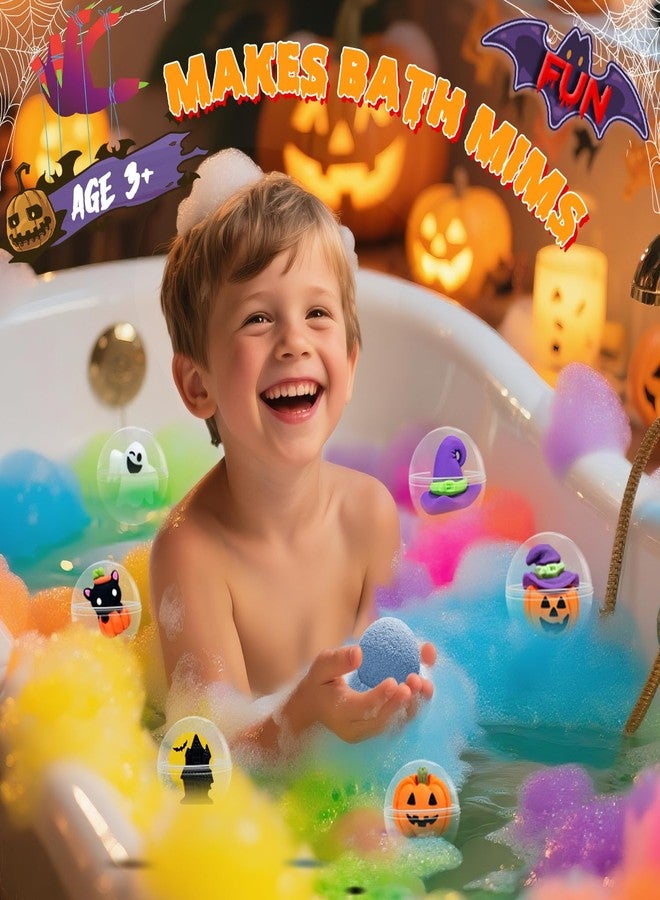 NEWFEIFAN Halloween Bath Bombs for Kids, Boo Basket Stuffers for Women, Set of 6 Organic with Surprise Toys Inside, Gentle Formula Creates Rainbow Bubbles, Perfect Birthday Gifts for Children Girls Boys - Image 3