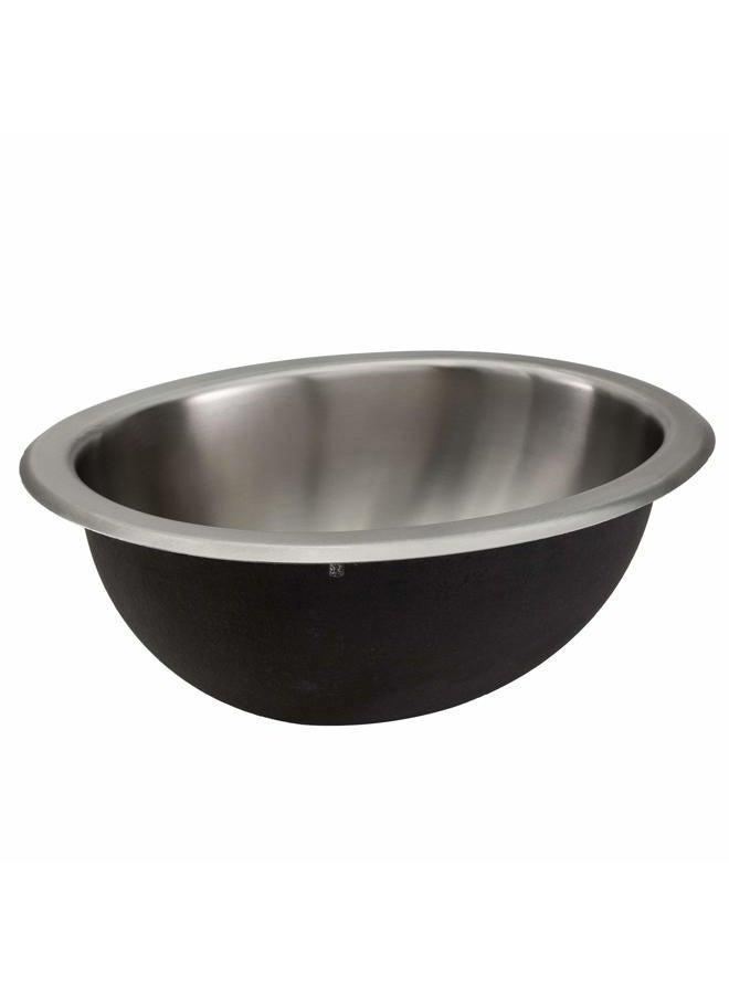 RecPro RV 10" x 13" Stainless Steel Oval Sink | Single Bowl | 1.5 Drain Hole (No Faucet) - Image 1