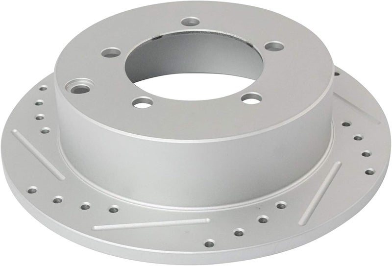 TRQ Performance Brake Rotor Drilled Slotted Rear Coated Pair for Mitsubishi - Image 4