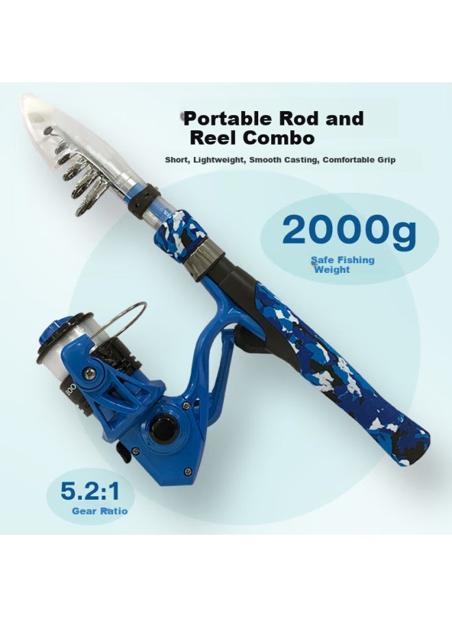 GW Guangwei Hai Rod 1.45 Meters, Chiezhuan Travel Set, Portable Fishing Rod Set, Combination For Fresh And Saler, Dual-use Fishing Rod - Image 1