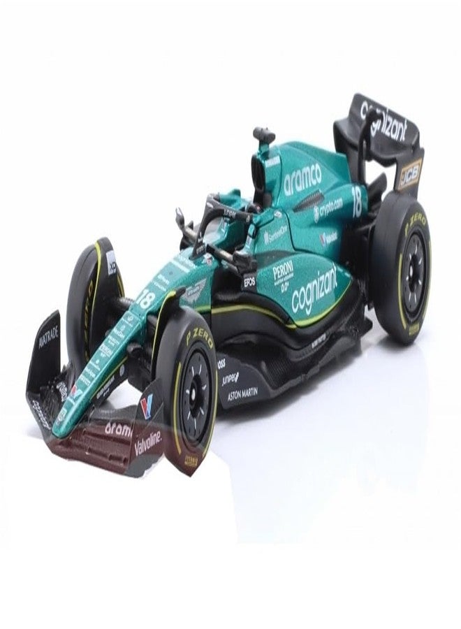 Bburago بيبوراغو - أستون مارتن AMR23#18 ستروول - نموذج سيارة واقعي F1 بمقياس 1:43، نسخة مصنوعة من المعدن مع ترخيص رسمي من أستون مارتن، العمر الموصى به 3+ سنوات