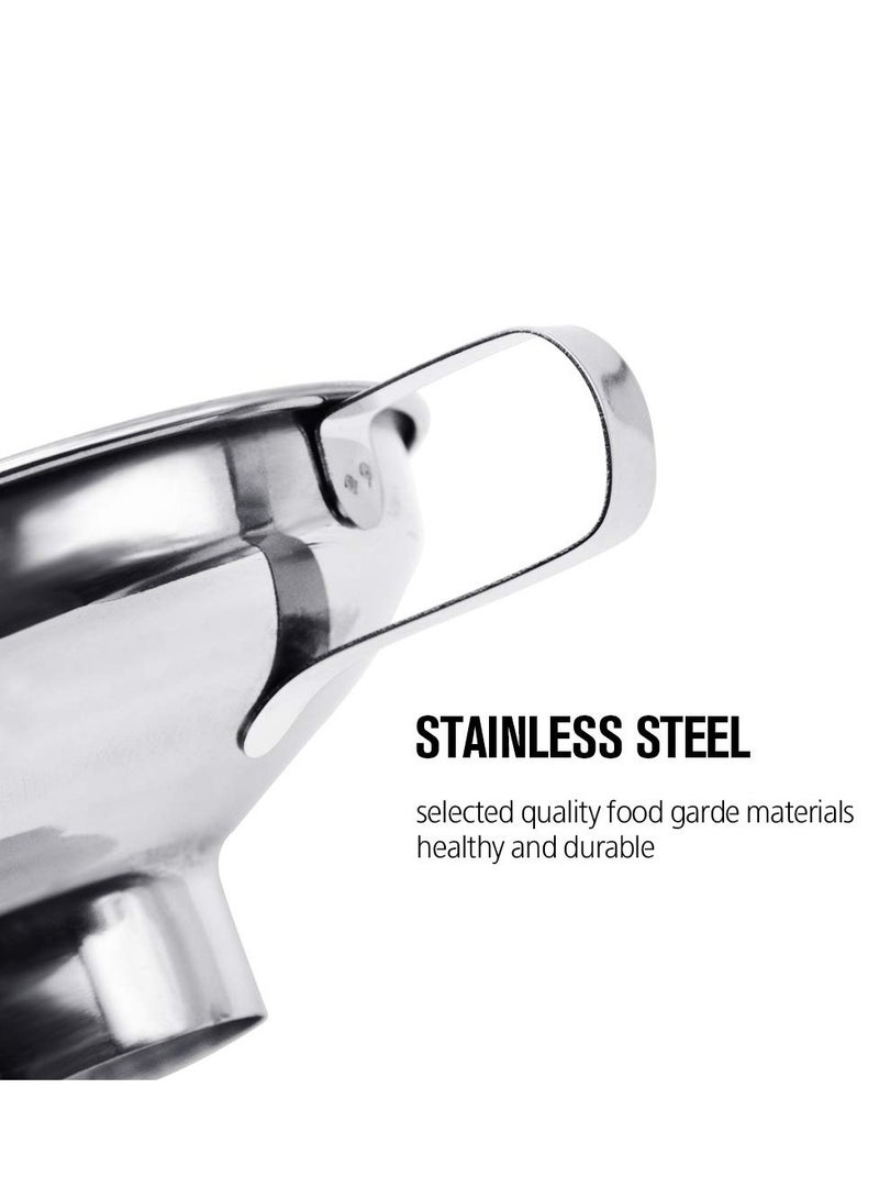 أوزيغالور 2 عبوة طقم قمع تعليب من الفولاذ المقاوم للصدأ - للجرار العريضة، لنقل السوائل والمكونات الجافة - Image 3