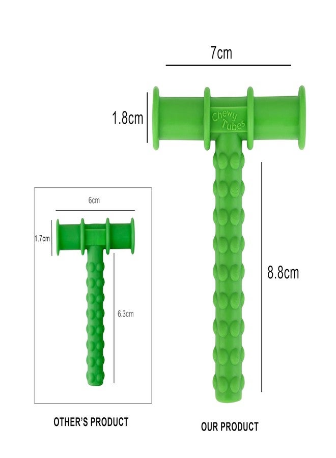 MJ Talk Tools ® Chewy Tube T-Tube - Oral Motor, Sensory Chewing Aid for Autism, Speech Delay & Eating Support (Green, 1 Count) - Image 3