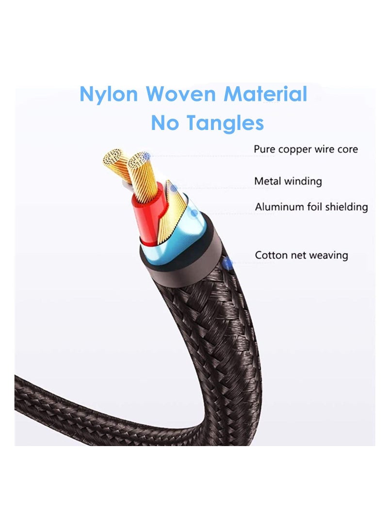 SYOSI Audio Aux Cable 2-Male Stereo Y Splitter Adapter Audio Stereo Aux Cord Compatible with Phone Pad Pod for Car Amplifier Theater Speaker DJ Controller - Image 4