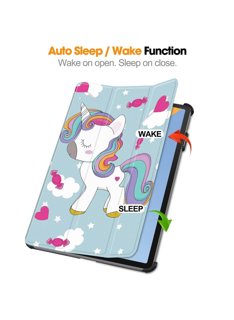 يوارب كينج حامل نحيف صلب خلفي غطاء ذكي لهواوي ميت باد إس إي 11 بوصة ، إيقاظ تلقائي / نوم يونيكورن - Image 2