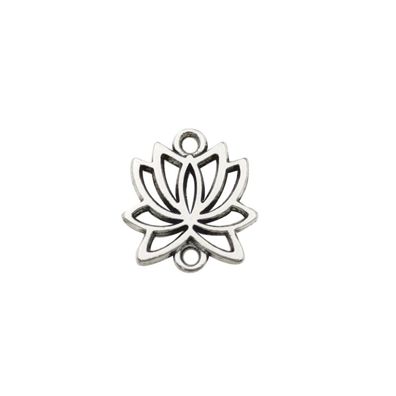 DIY Korean Lotus Pendant Alloy Craft 8440-Lotus 14 × 15-1.3g