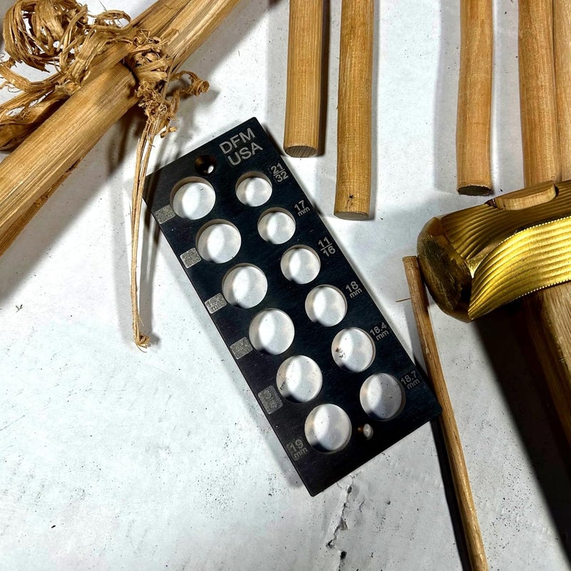 DFM Tool Works Doweling Tool - Premium Dowel Maker Tool, Versatile Dowel Plate, High-Grade A2 Steel for Woodworking, Made in USA (Large 12 Holes English Metric) - Image 2