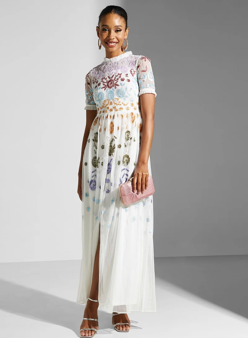 Frock and Frill Embellished Tiered Dress