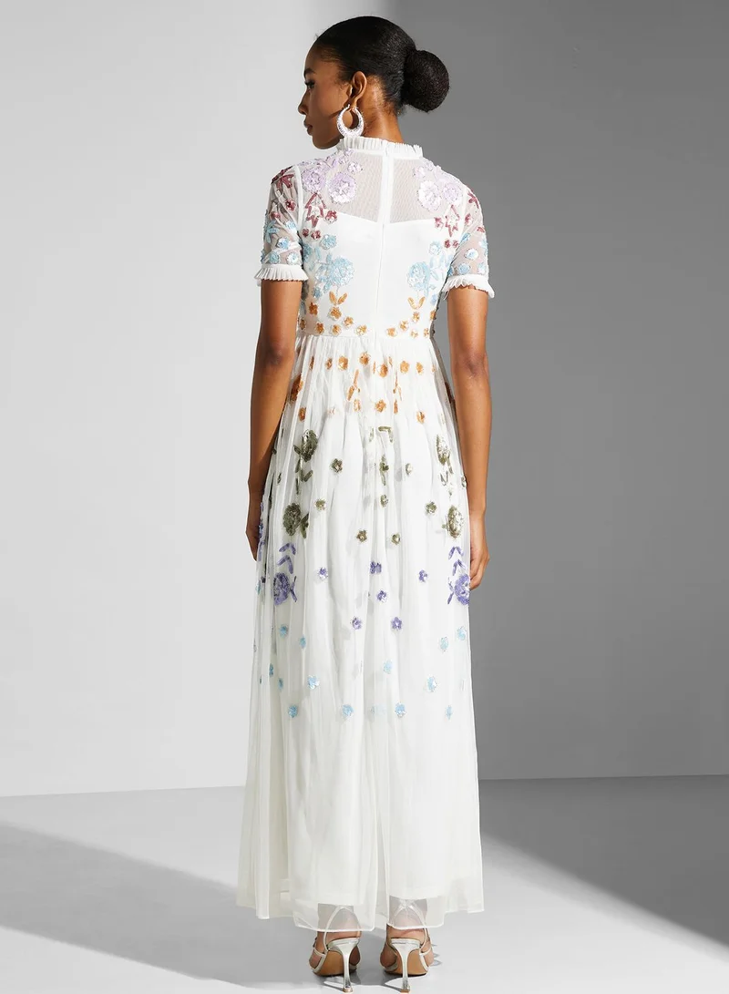 Frock and Frill Embellished Tiered Dress