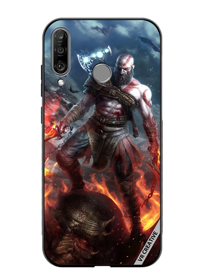 VR CREATIVE Protective Case Cover For Huawei P30 Lite Kratos God Of War Game Design Multicolour - Image 1