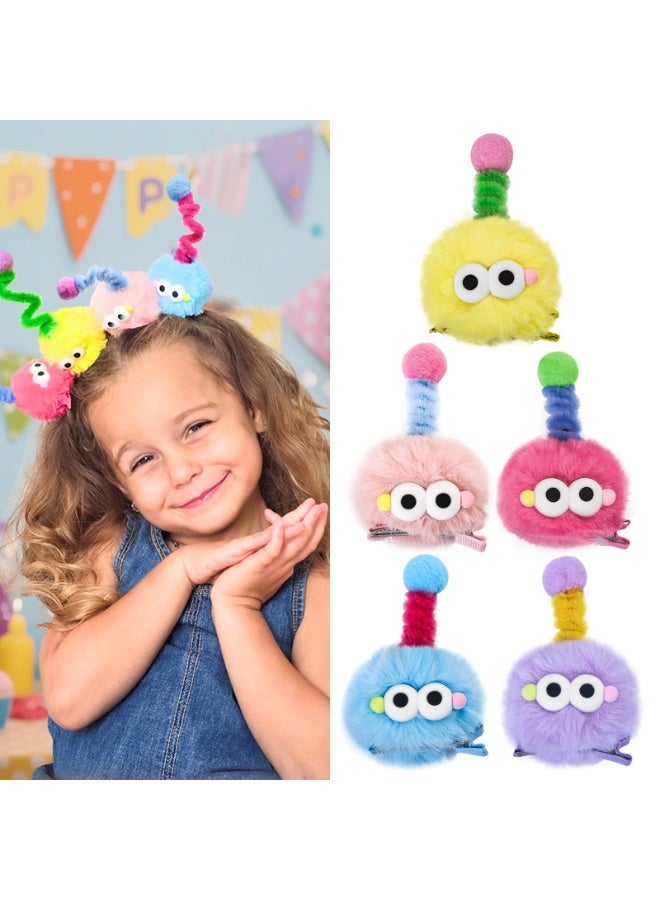 Funny Cartoon Hair Clips 5 Pieces Crazy Hair Day Decor Accessories For Kids Girls - Image 1