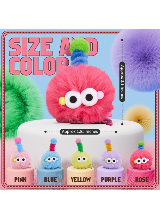 Funny Cartoon Hair Clips 5 Pieces Crazy Hair Day Decor Accessories For Kids Girls - Image 2