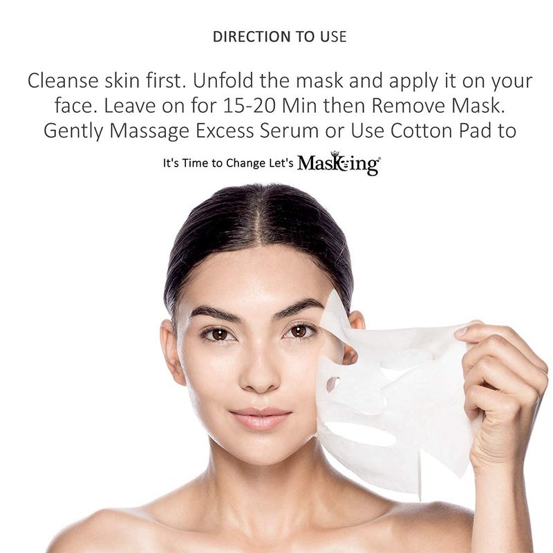 MasKing Beauty Facial Sheet Mask 6pcs Bamboo Fiber Sheet Mask 6pcs For Brightening Skin Glowing Beauty Collection Pack Combo Pack of 12 Sheet Mask - Image 5