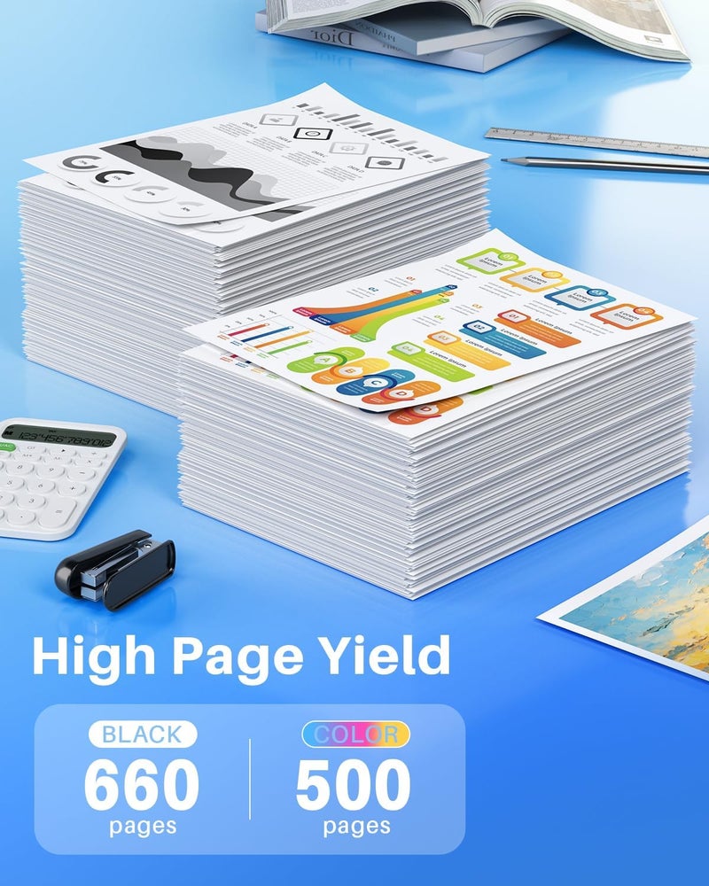 Skydo 540XL 541XL Ink Cartridges PG-540XL CL-541XL Compatible for Canon 540 541 XL Ink for Canon MG3650 MG3650S MG3600 MG3550 MG2250 MG4250 TS5150 TS5151 MX455 ( 1 Black, 1 Tricolour) - Image 3