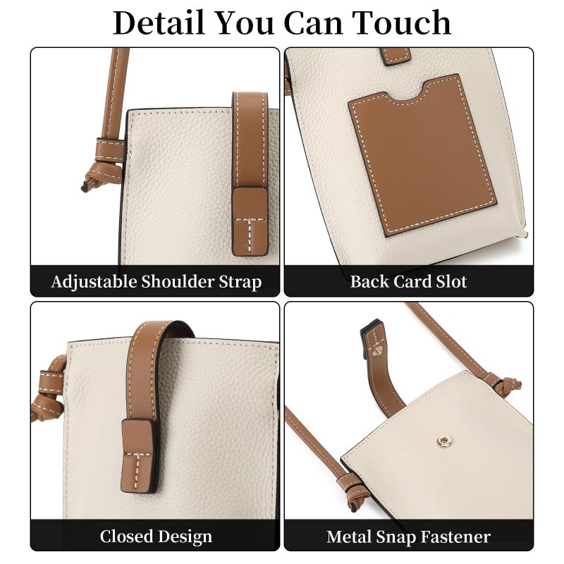 SENDEFN Leather Small Crossbody Bags for Women Phone Purse Minimalism Cell Phone Bag with Card Slot - Image 5