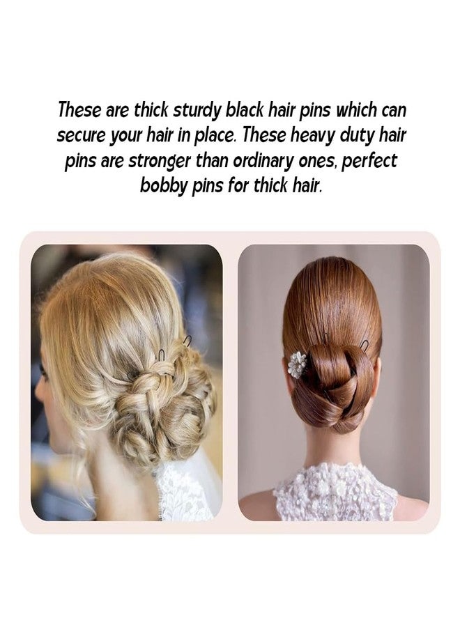 Multibrite Black Hair U Pins for Buns & Bridal Hairstyles | Strong Grip U-Shaped Bun Pins | Secure Hold for Wedding, Party, Dance, Daily Use Hair Styling Accessories for Women & Girls (Pack of 60 Pcs) - Image 4