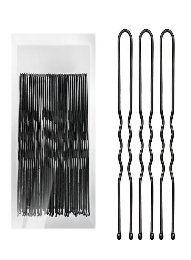 Multibrite Black Hair U Pins for Buns & Bridal Hairstyles | Strong Grip U-Shaped Bun Pins | Secure Hold for Wedding, Party, Dance, Daily Use Hair Styling Accessories for Women & Girls (Pack of 60 Pcs) - Image 1