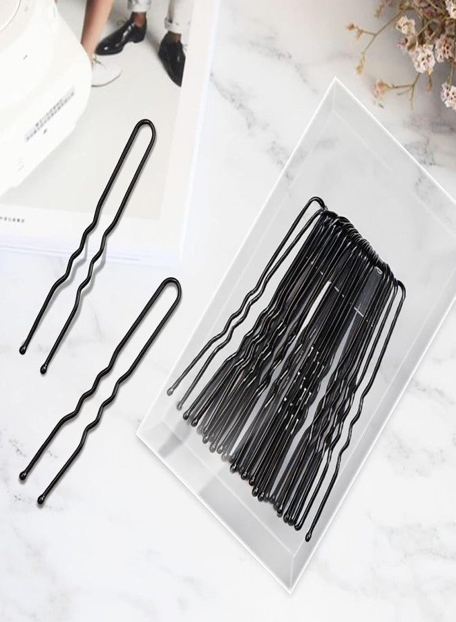 Multibrite Black Hair U Pins for Buns & Bridal Hairstyles | Strong Grip U-Shaped Bun Pins | Secure Hold for Wedding, Party, Dance, Daily Use Hair Styling Accessories for Women & Girls (Pack of 60 Pcs) - Image 2
