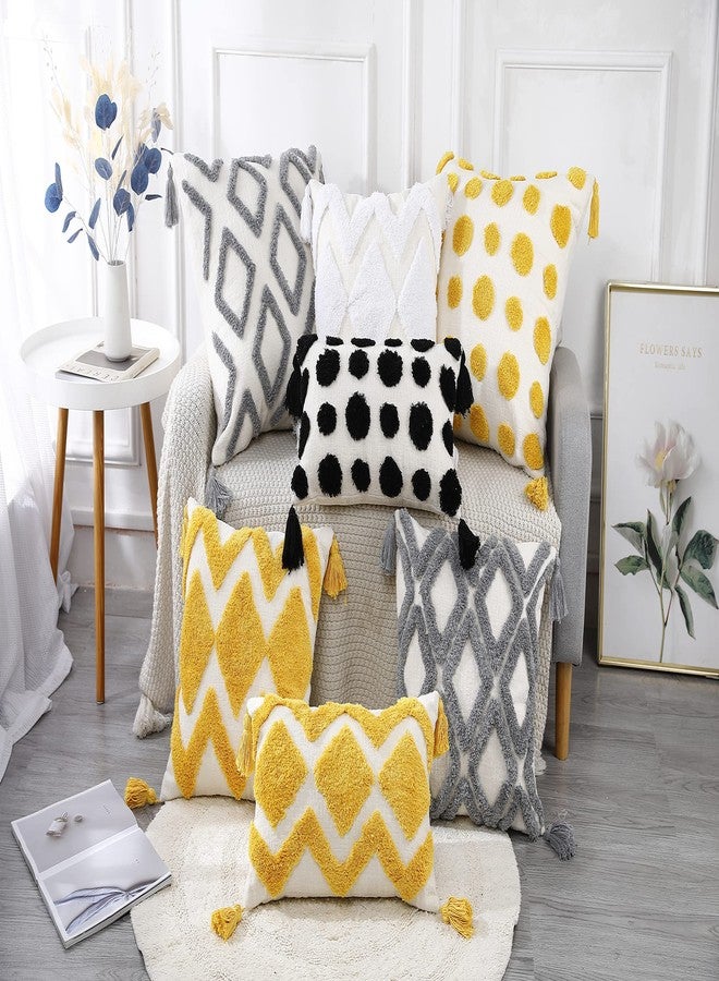 PANOD Super Soft Farmhouse Decorative Plush Throw Pillow Covers 12 x 20 Grey,Solid Pom pom Tufted with Tassels Modern Accent Boho Lumbar Cushion Cover Pillow Case for Couch Sofa - Image 5