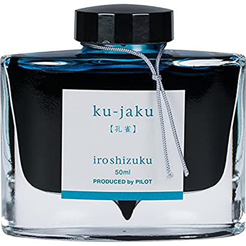 Pilot Iroshizuku Bottled Fountain Pen Ink, Ku-Jaku, Peacock, Turquoise (69213) - Image 1