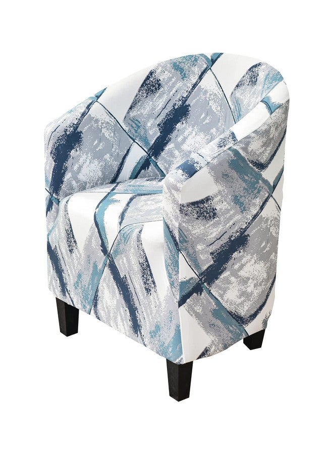 MIFXIN Club Chair Slipcover Stretch Tub Chair Cover 1 Piece Spandex Soft Armchair Slip Cover Removable Washable Arm Chair Couch Sofa Furniture Protector for Living Room Hotel (Blue Gray) - Image 1