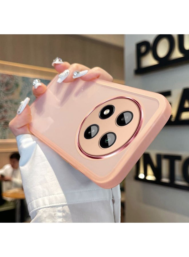 Suitable for HONOR X9c 5G 6.78-inch phone case, with lens film, fully wrapped ultra-thin, transparent silicone pink - Image 3