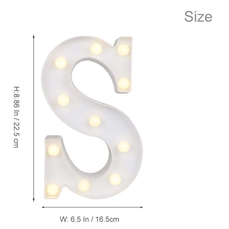ODISTAR LED Light Up Marquee Letters, Battery Powered Sign Letter 26 Alphabet with Lights for Wedding Engagement Birthday Party Table Decoration bar Christmas Night Home,9â€™â€™, White (S) - Image 5
