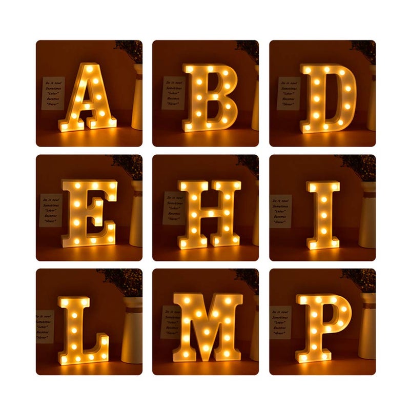 ODISTAR LED Light Up Marquee Letters, Battery Powered Sign Letter 26 Alphabet with Lights for Wedding Engagement Birthday Party Table Decoration bar Christmas Night Home,9â€™â€™, White (S) - Image 3