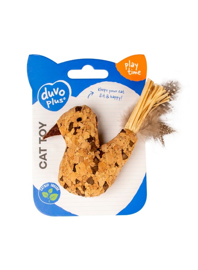 Duvo + Duvo+ Cork Bird 8X12X2,5Cm Brown - Image 2