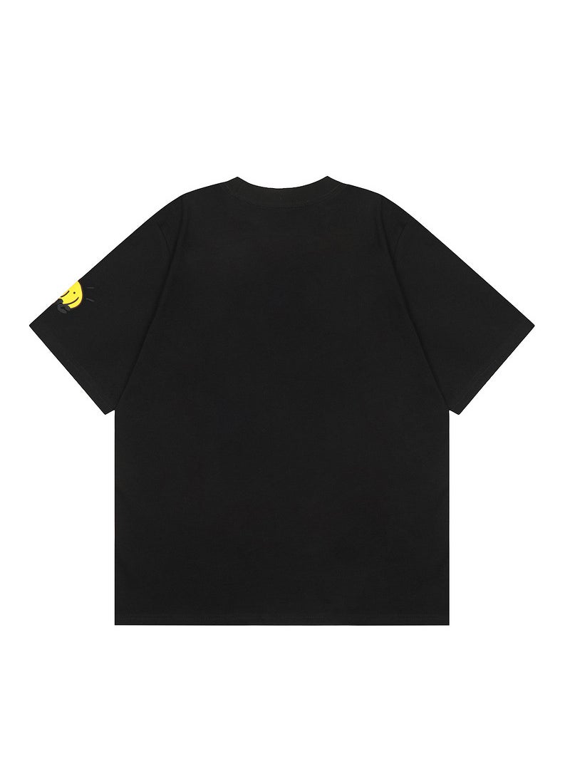 Generic - Anti Social Club Graffiti Print Hip-Hop Tee Black - Image 1