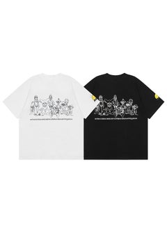 Generic Anti Social Club Graffiti Print Hip-Hop Tee Black  - Image 3