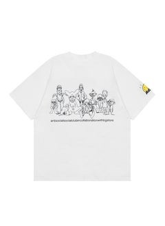 Generic Anti Social Club Graffiti Print Hip-Hop Tee Black  - Image 2