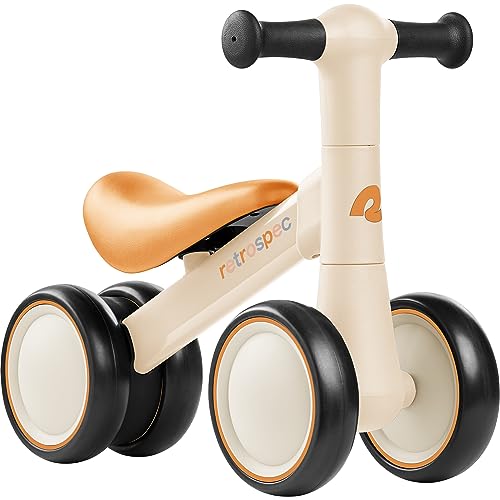 Retrospec Cricket Baby Walker Balance Bike with 4 Wheels for Ages 1224 Months Toddler Bicycle Toy for 1 Year Olds Ride On Toys for Boys Girls - Image 1