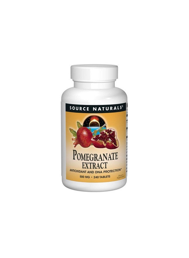 Source Naturals Pomegranate Extract 500Mg Complete Whole Fruit Ellagic Acid Antioxidant & Added Fiber 240 Tablets - Image 1