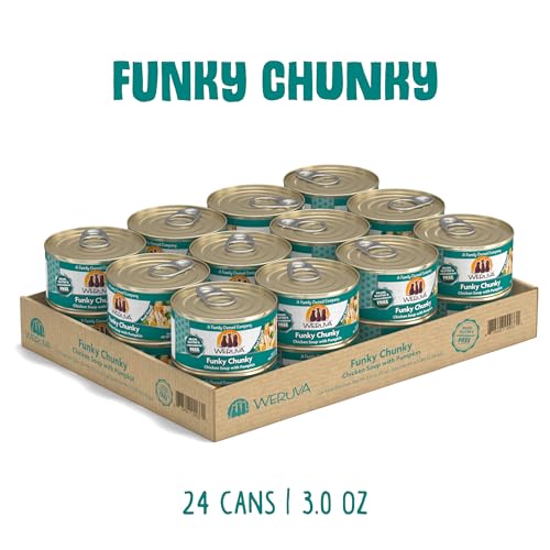 Weruva Classic Cat Food, Funky Chunky Chicken Soup with Pumpkin in Chicken Soup, 3oz Can (Pack of 24) - Image 2
