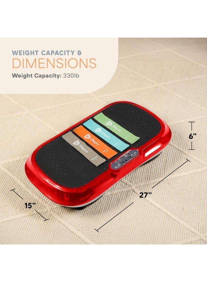 LifePro Waver Vibration Plate Exercise Machine - Whole Body Workout Vibration Fitness Platform w/ Loop Bands - Home Training Equipment for Weight Loss & Toning - Image 4