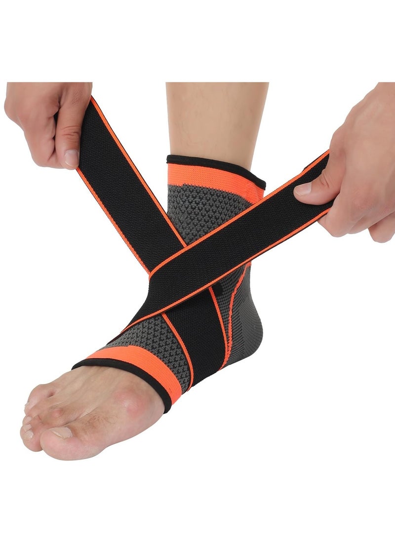 Exceed Ankle Foot Support Wrap for Sprained Weak Ankles Ligament Damage Stabilization Achilles Tendonitis Plantar Fasciitis Heel Pain Relief Adjustable Brace Sleeve With Strap for Women Men  - Image 2