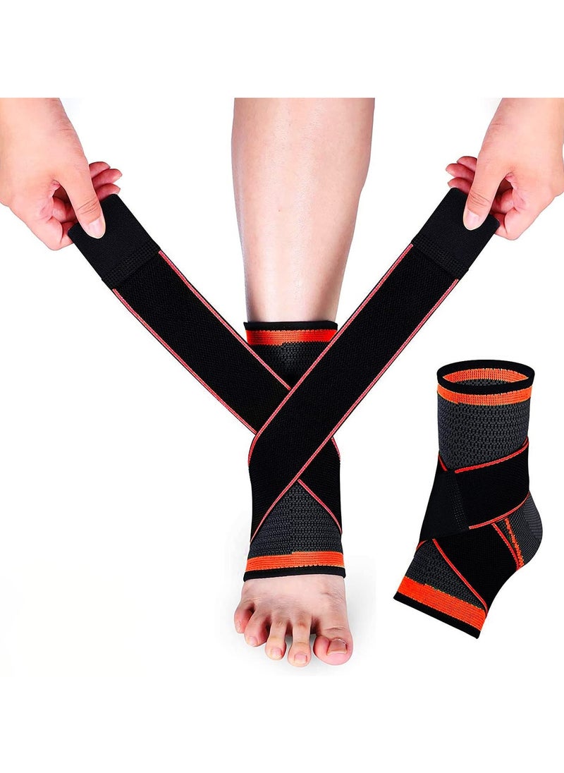 Exceed Ankle Foot Support Wrap for Sprained Weak Ankles Ligament Damage Stabilization Achilles Tendonitis Plantar Fasciitis Heel Pain Relief Adjustable Brace Sleeve With Strap for Women Men  - Image 5